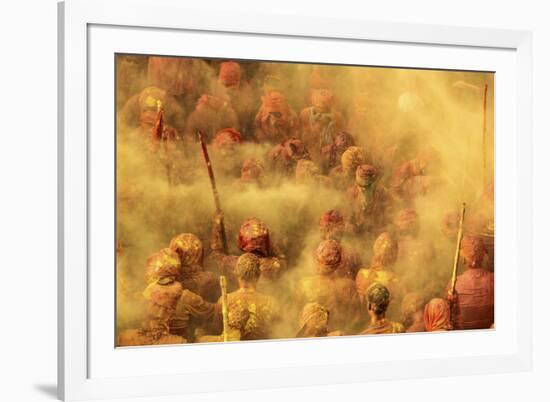 Holi Festival, Nandgaon, India-ClickAlps-Framed Photographic Print