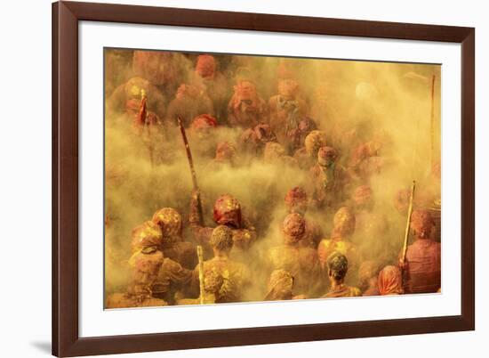 Holi Festival, Nandgaon, India-ClickAlps-Framed Photographic Print