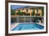 Holiday Apartments and Swimming Pool, Lourdas, Kefalonia, Greece-Peter Thompson-Framed Photographic Print