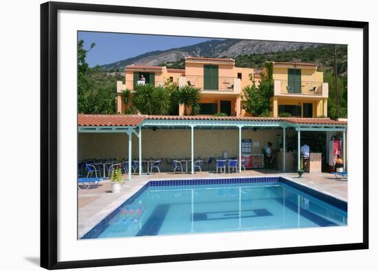 Holiday Apartments and Swimming Pool, Lourdas, Kefalonia, Greece-Peter Thompson-Framed Photographic Print