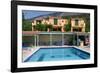 Holiday Apartments and Swimming Pool, Lourdas, Kefalonia, Greece-Peter Thompson-Framed Photographic Print