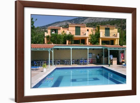 Holiday Apartments and Swimming Pool, Lourdas, Kefalonia, Greece-Peter Thompson-Framed Photographic Print