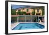 Holiday Apartments and Swimming Pool, Lourdas, Kefalonia, Greece-Peter Thompson-Framed Photographic Print