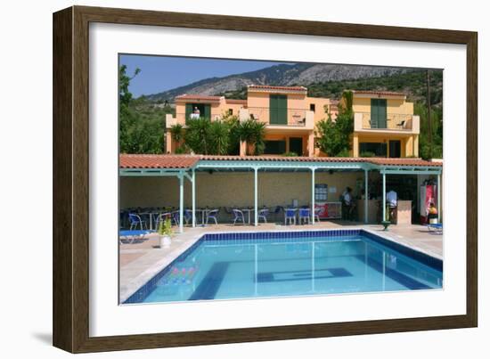 Holiday Apartments and Swimming Pool, Lourdas, Kefalonia, Greece-Peter Thompson-Framed Photographic Print