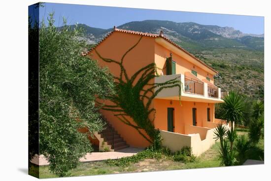 Holiday Apartments, Lourdas, Kefalonia, Greece-Peter Thompson-Stretched Canvas