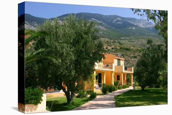 Holiday Apartments, Lourdas, Kefalonia, Greece-Peter Thompson-Stretched Canvas