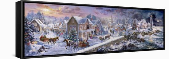 Holiday at Seaside-Nicky Boehme-Framed Stretched Canvas