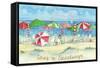 Holiday Beach Watercolor-Paul Brent-Framed Stretched Canvas