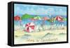 Holiday Beach Watercolor-Paul Brent-Framed Stretched Canvas