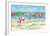 Holiday Beach Watercolor-Paul Brent-Framed Art Print