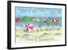 Holiday Beach Watercolor-Paul Brent-Framed Art Print