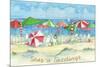 Holiday Beach Watercolor-Paul Brent-Mounted Art Print