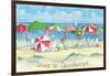 Holiday Beach Watercolor-Paul Brent-Framed Art Print