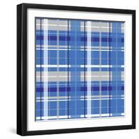 Holiday Blue Plaid-Joanne Paynter Design-Framed Giclee Print