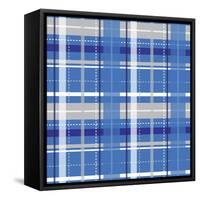 Holiday Blue Plaid-Joanne Paynter Design-Framed Stretched Canvas