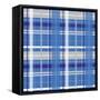 Holiday Blue Plaid-Joanne Paynter Design-Framed Stretched Canvas