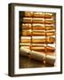 Holiday Candies Wrapped in Gold-null-Framed Photographic Print