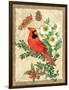 Holiday Cardinal-Julie Paton-Framed Art Print