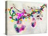 Holiday Cheer - Christmas Light Ornaments-Stella Chang-Stretched Canvas