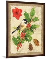 Holiday Chickadee-Julie Paton-Framed Art Print