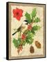 Holiday Chickadee-Julie Paton-Framed Stretched Canvas