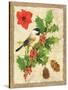 Holiday Chickadee-Julie Paton-Stretched Canvas