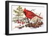 Holiday Christmas Cardinal, Beatrice Litzinger Collection-null-Framed Art Print