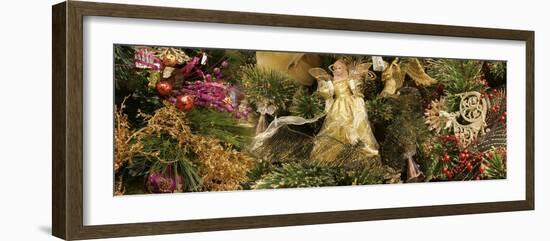 Holiday Christmas tree scene-Panoramic Images-Framed Photographic Print