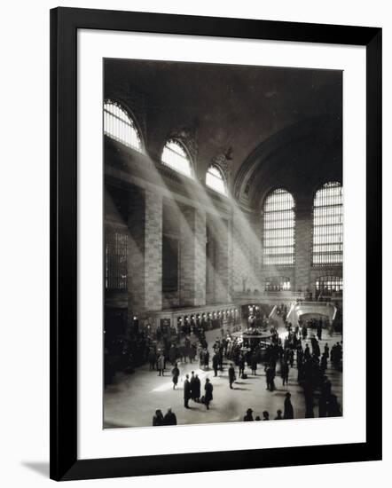 Holiday Crowd at Grand Central Terminal, New York City, c.1920-American Photographer-Framed Photographic Print