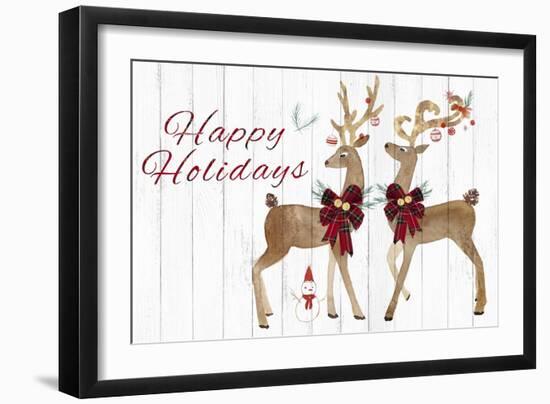 Holiday Deers-PI Studio-Framed Art Print