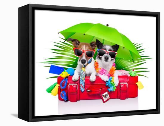 Holiday Dogs-Javier Brosch-Framed Stretched Canvas