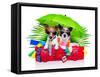 Holiday Dogs-Javier Brosch-Framed Stretched Canvas