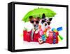 Holiday Dogs-Javier Brosch-Framed Stretched Canvas