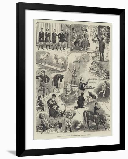 Holiday Entertainments, Our Artist's Notes at Hengler's Circus-Alfred Courbould-Framed Giclee Print