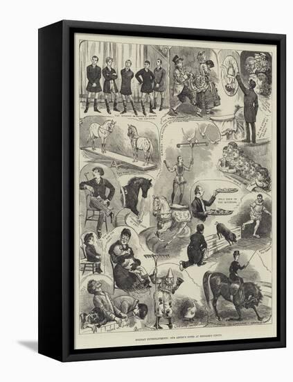 Holiday Entertainments, Our Artist's Notes at Hengler's Circus-Alfred Courbould-Framed Stretched Canvas