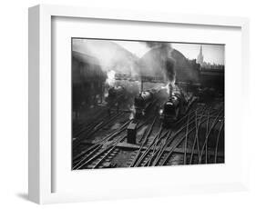 Holiday Expresses About to Leave King's Cross Station-null-Framed Photographic Print