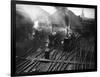 Holiday Expresses About to Leave King's Cross Station-null-Framed Photographic Print