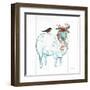 Holiday Farm Animals III-Farida Zaman-Framed Art Print