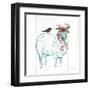 Holiday Farm Animals III-Farida Zaman-Framed Art Print