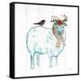 Holiday Farm Animals III-Farida Zaman-Framed Stretched Canvas