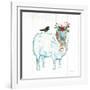 Holiday Farm Animals III-Farida Zaman-Framed Art Print