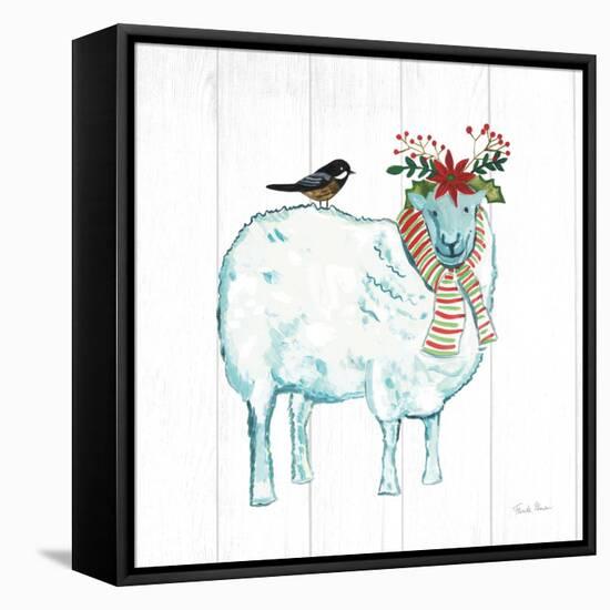 Holiday Farm Animals III-Farida Zaman-Framed Stretched Canvas