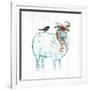 Holiday Farm Animals III-Farida Zaman-Framed Art Print