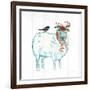 Holiday Farm Animals III-Farida Zaman-Framed Art Print