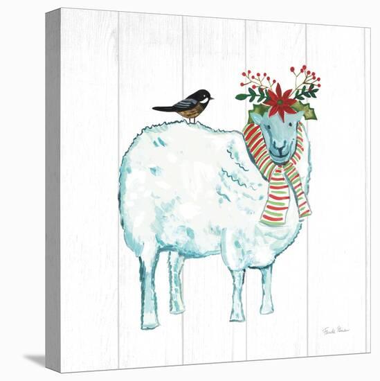Holiday Farm Animals III-Farida Zaman-Stretched Canvas