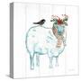 Holiday Farm Animals III-Farida Zaman-Stretched Canvas