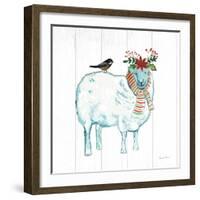 Holiday Farm Animals III-Farida Zaman-Framed Art Print