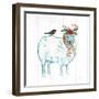 Holiday Farm Animals III-Farida Zaman-Framed Art Print