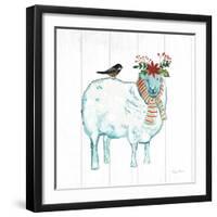 Holiday Farm Animals III-Farida Zaman-Framed Art Print