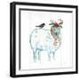 Holiday Farm Animals III-Farida Zaman-Framed Art Print